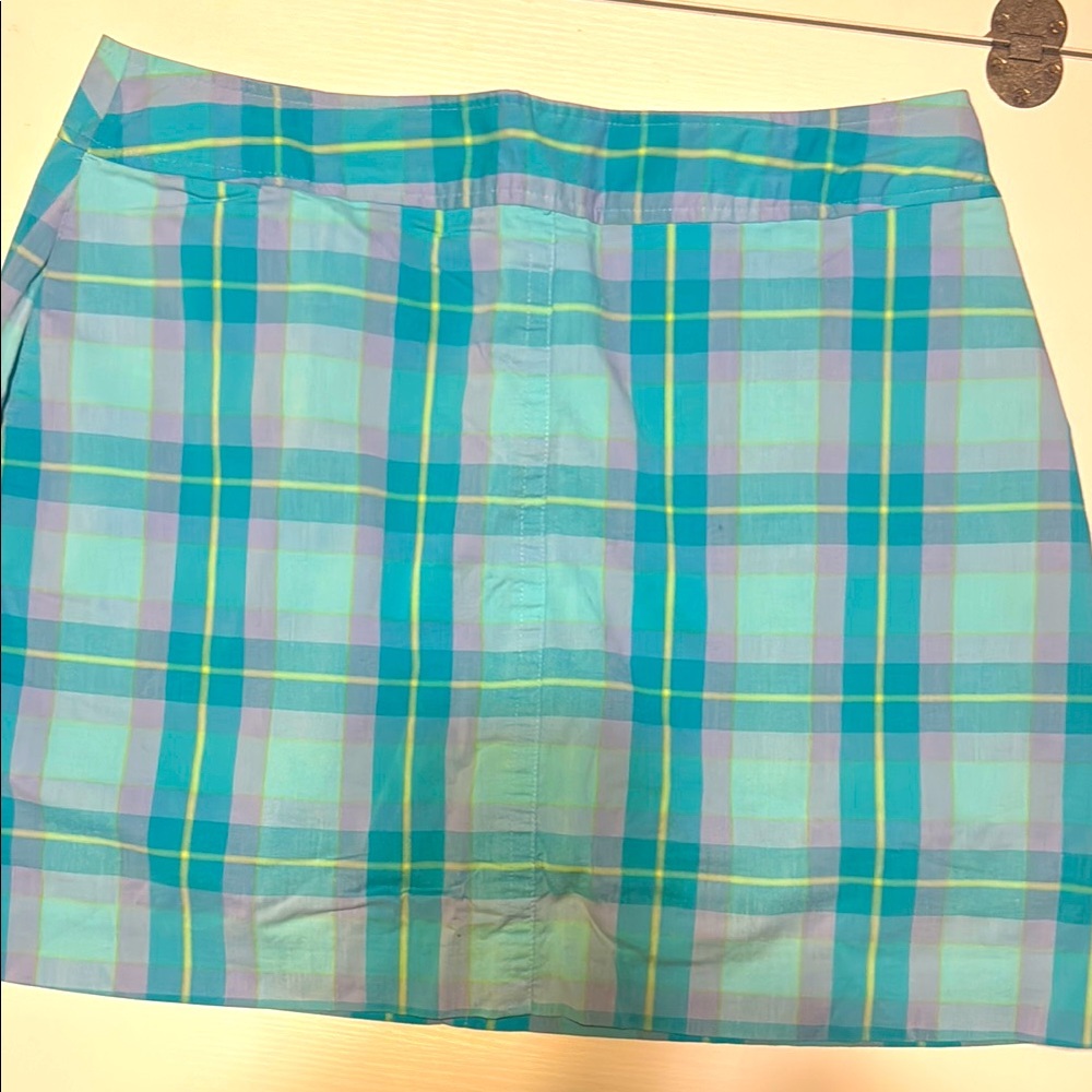 Lilly Pulitzer Plaid Mini Skirt in Blue and Purple #52